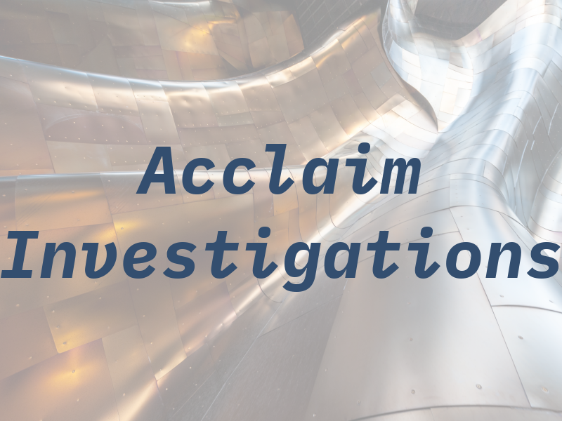 Acclaim Investigations