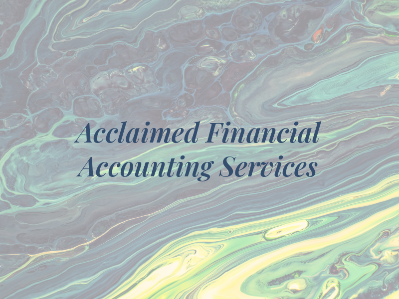 Acclaimed Financial Accounting Services