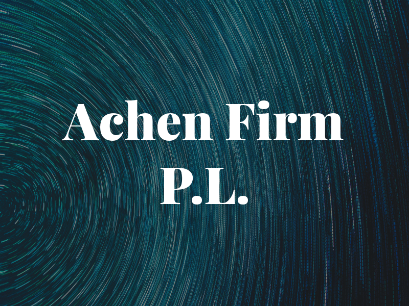Achen Law Firm P.L.