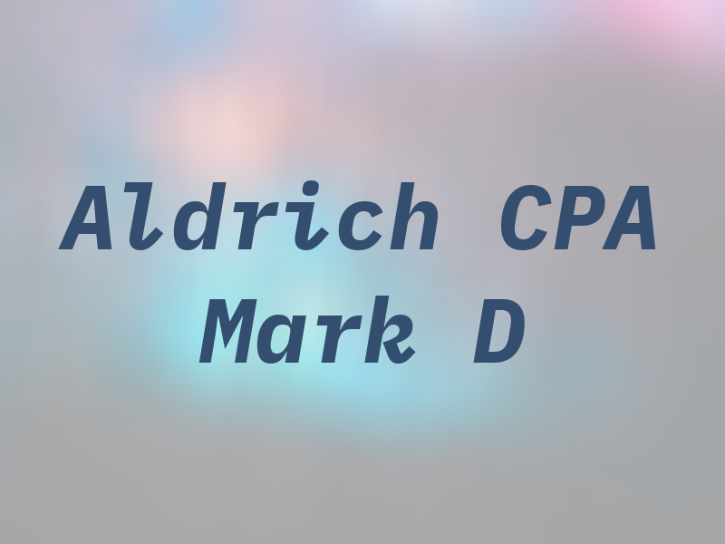 Aldrich CPA Mark D