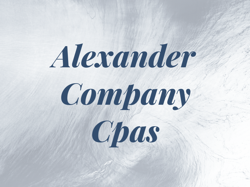 Alexander & Company Cpas PSC