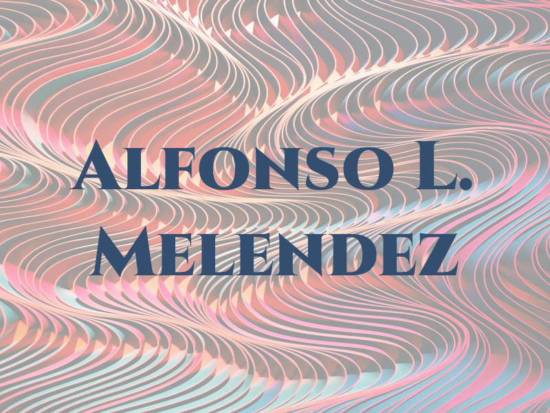 Alfonso L. Melendez