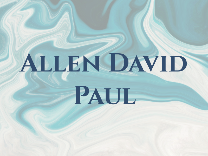 Allen David Paul