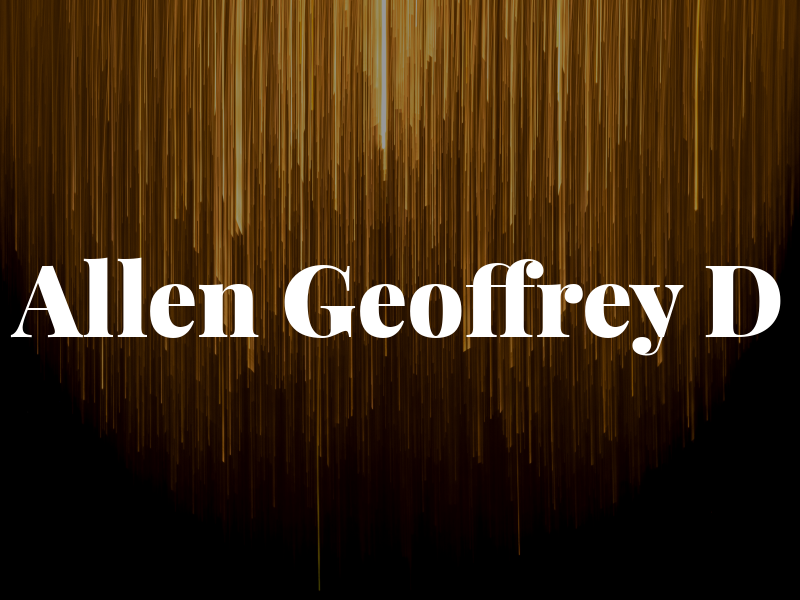 Allen Geoffrey D