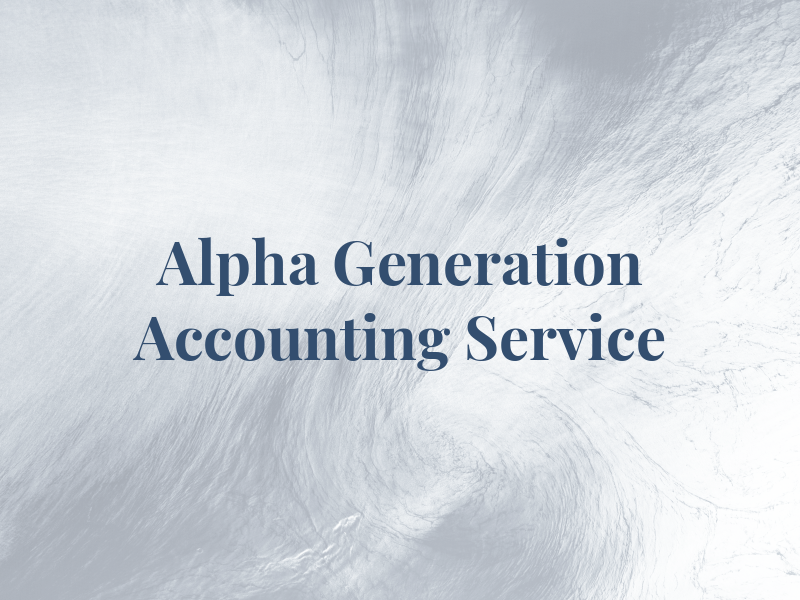 Alpha Generation Tax & Accounting Service