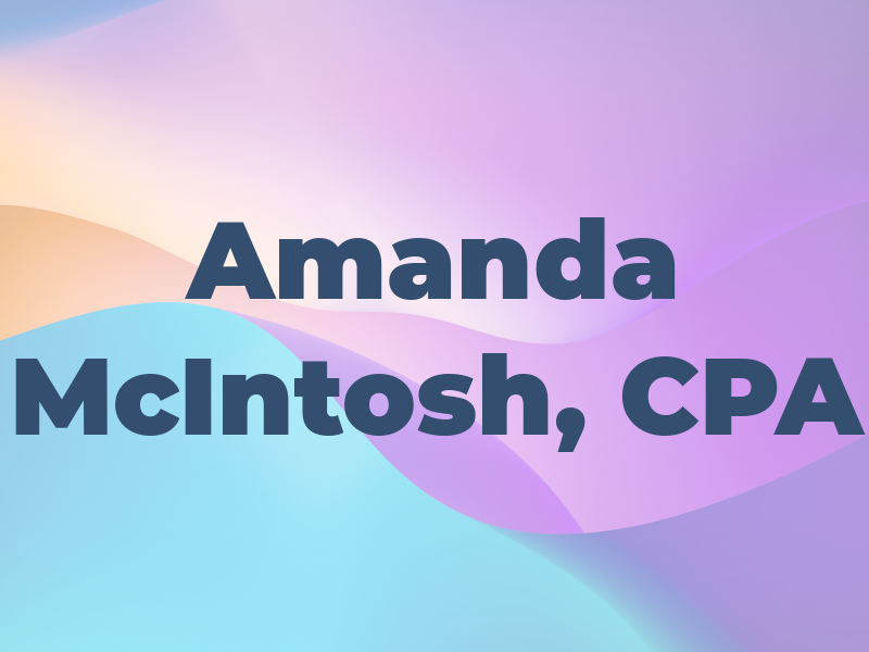 Amanda McIntosh, CPA