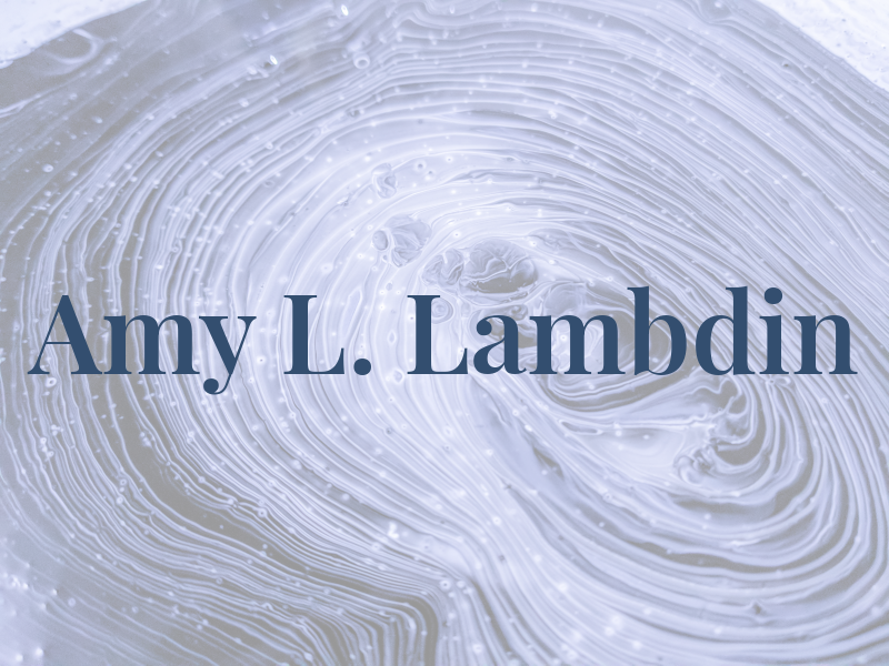 Amy L. Lambdin