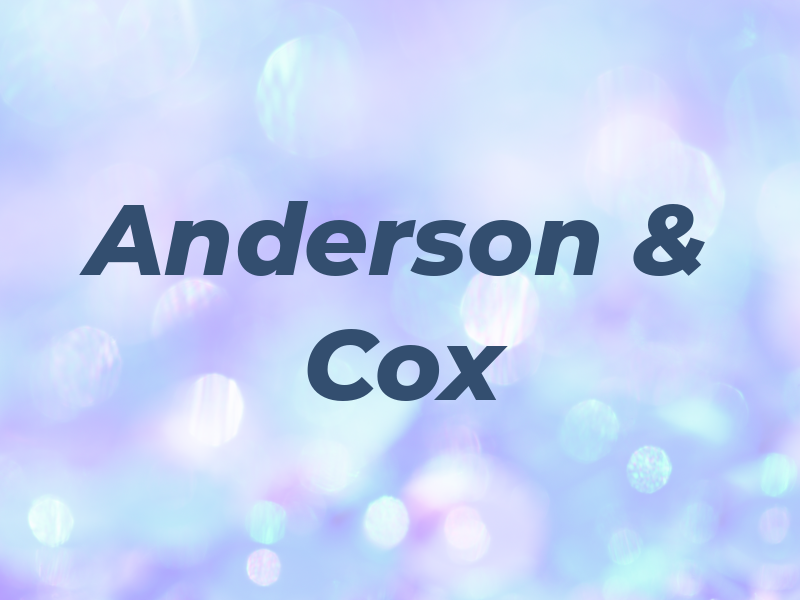 Anderson & Cox