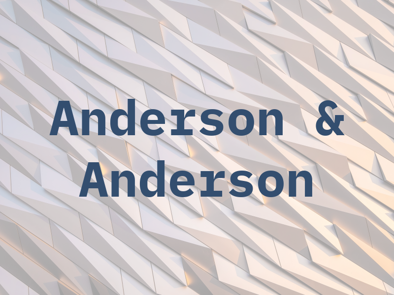 Anderson & Anderson