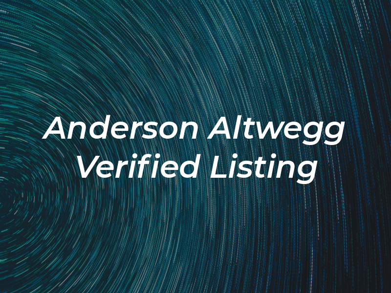 Anderson & Altwegg Verified Listing