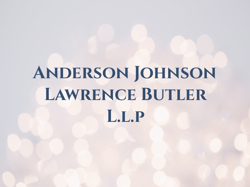 Anderson Johnson Lawrence & Butler L.l.p