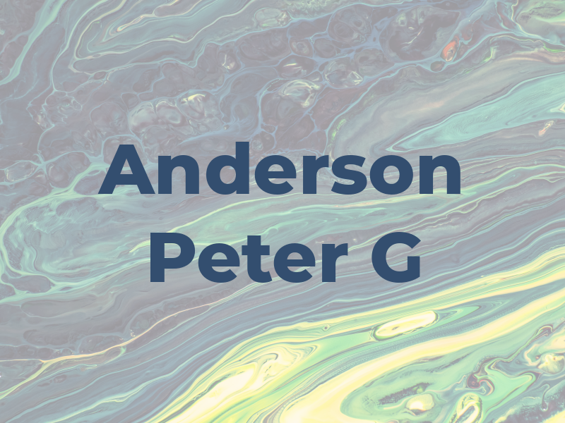 Anderson Peter G