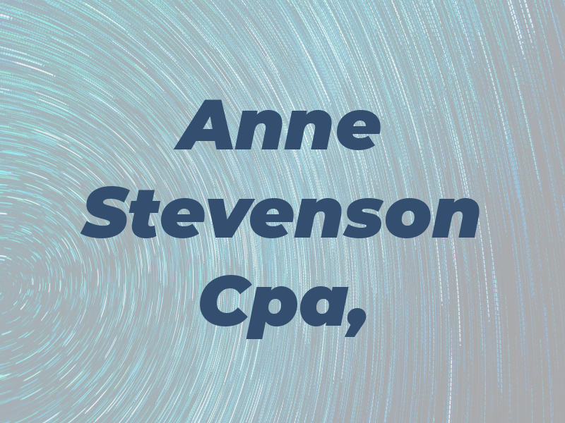 Anne H. Stevenson Cpa, PA