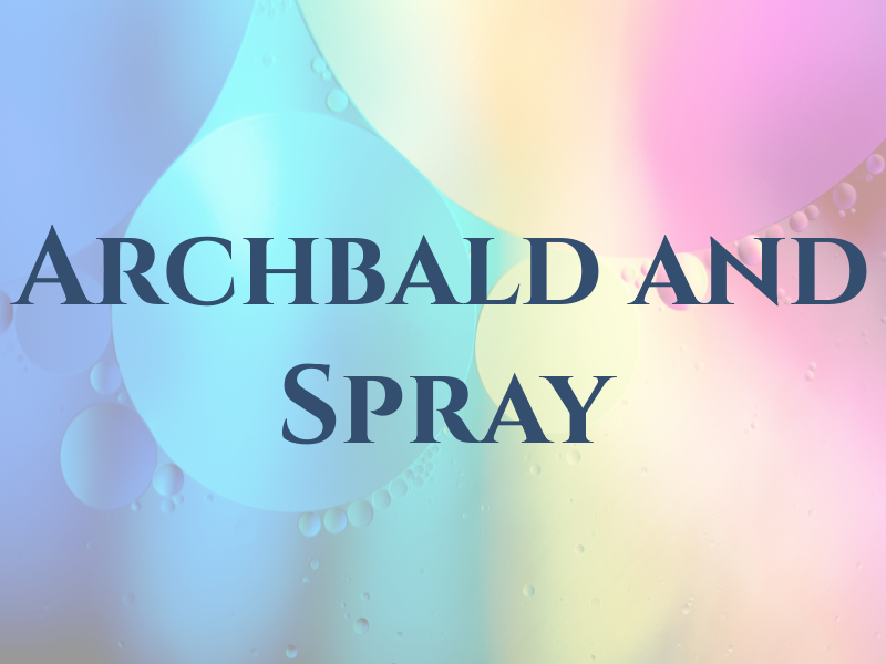 Archbald and Spray