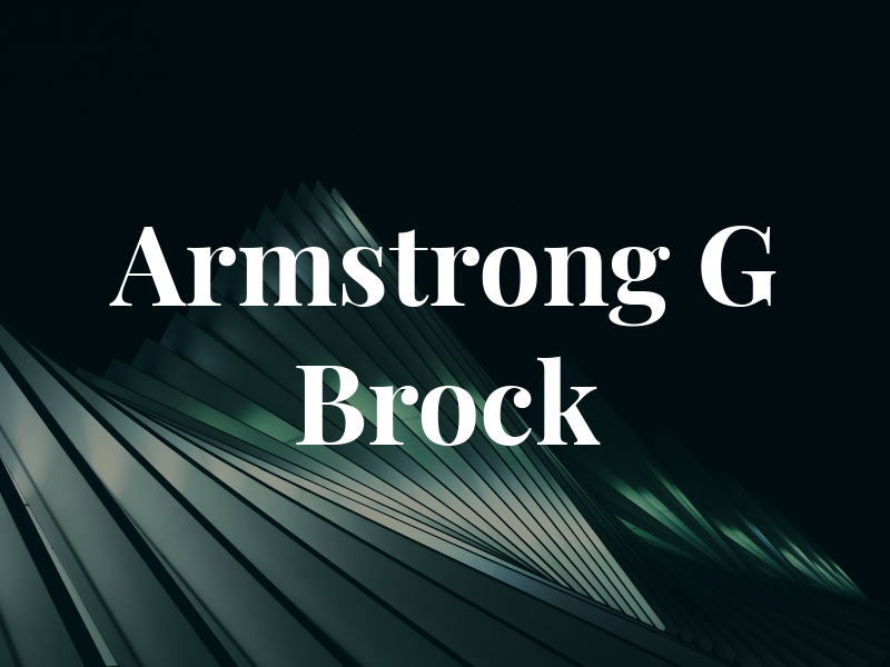 Armstrong G Brock