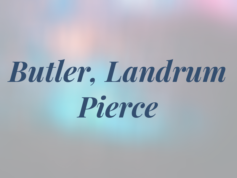 Butler, Landrum and Pierce