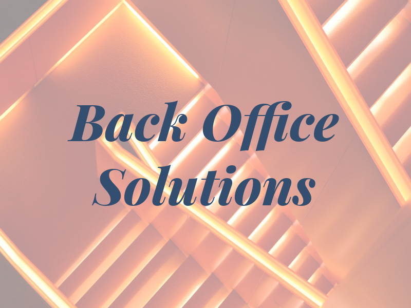 Back Office Solutions