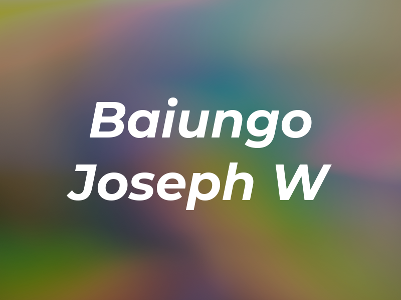 Baiungo Joseph W