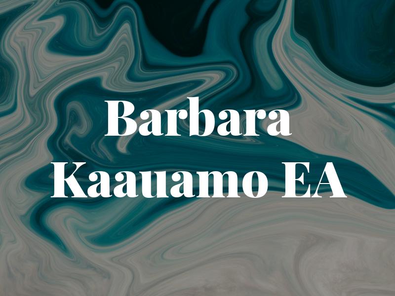 Barbara Kaauamo EA