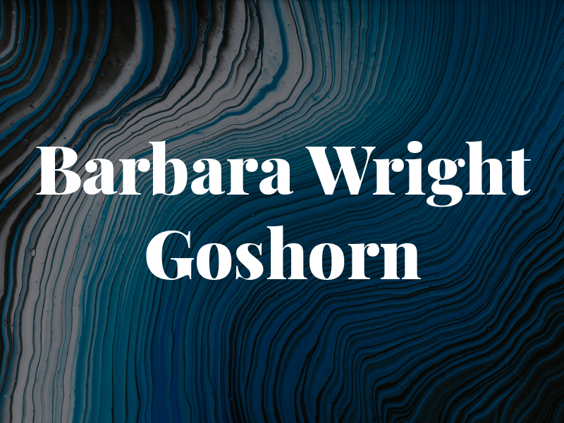 Barbara Wright Goshorn
