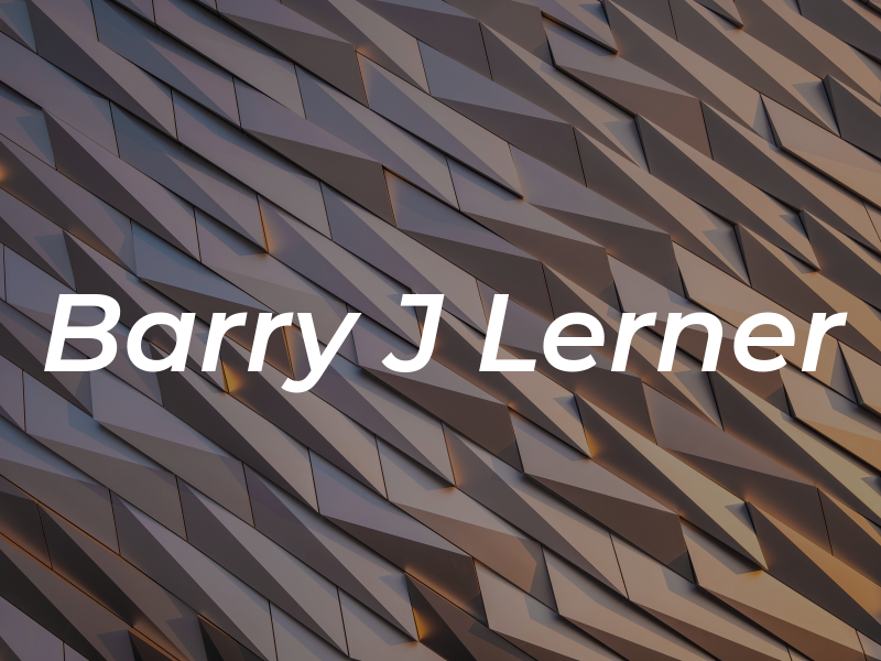 Barry J Lerner