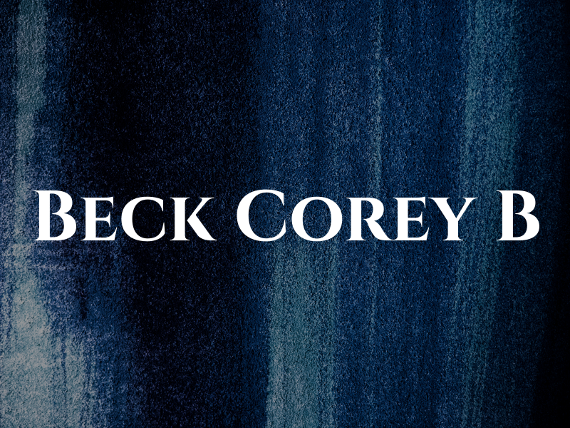 Beck Corey B