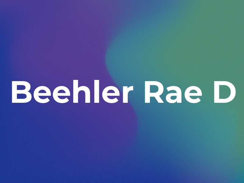 Beehler Rae D