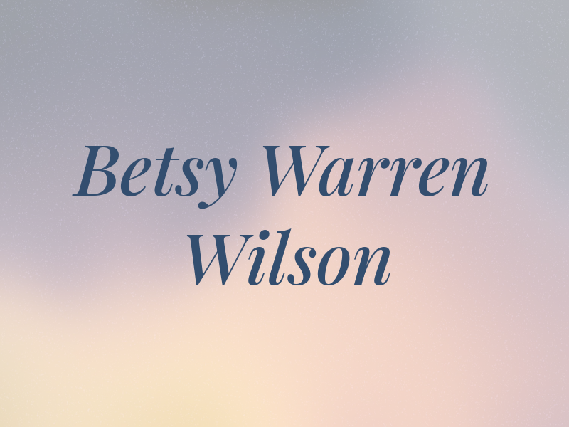 Betsy Warren Wilson