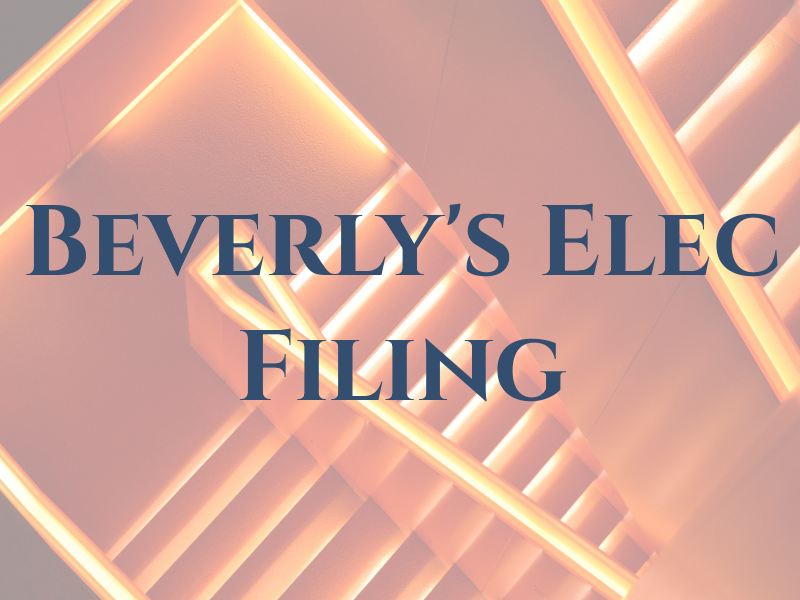 Beverly's Tax & Elec Filing