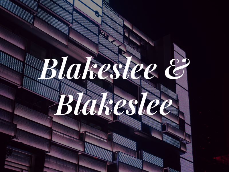 Blakeslee & Blakeslee