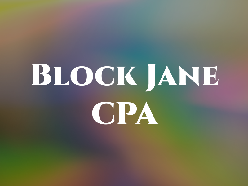 Block Jane CPA