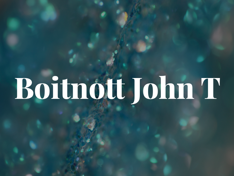 Boitnott John T