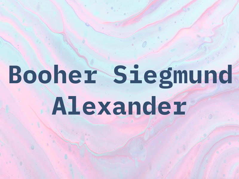 Booher & Siegmund Alexander Pc