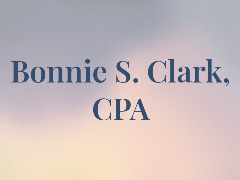 Bonnie S. Clark, CPA