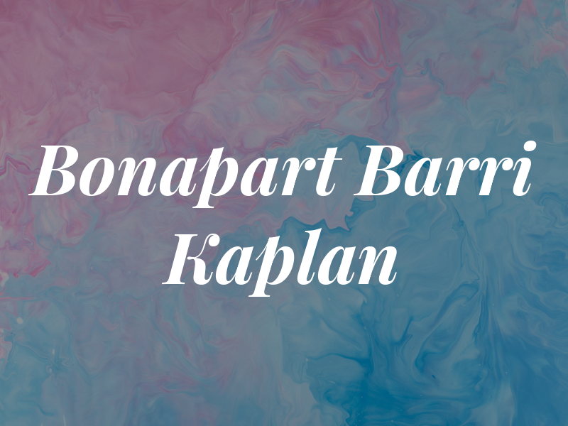 Bonapart Barri Kaplan Esq