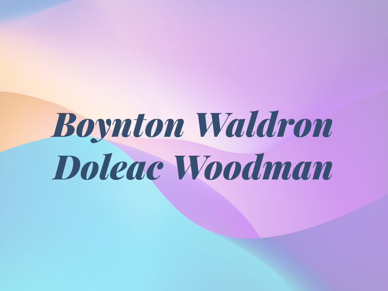 Boynton Waldron Doleac Woodman