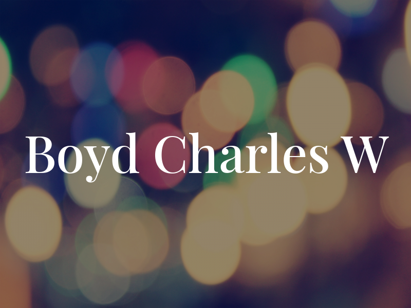 Boyd Charles W