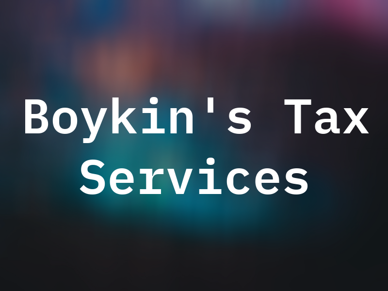 Boykin's Tax Services