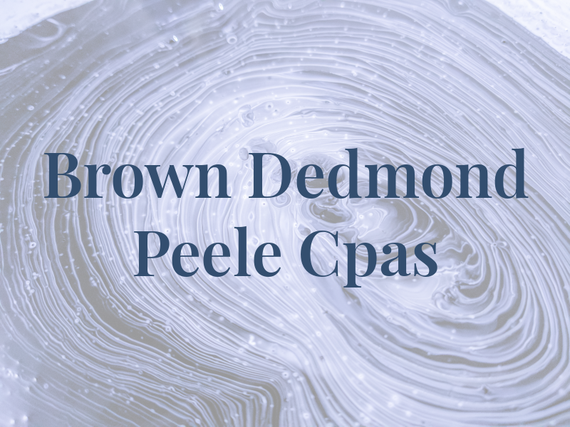 Brown Dedmond Peele Cpas