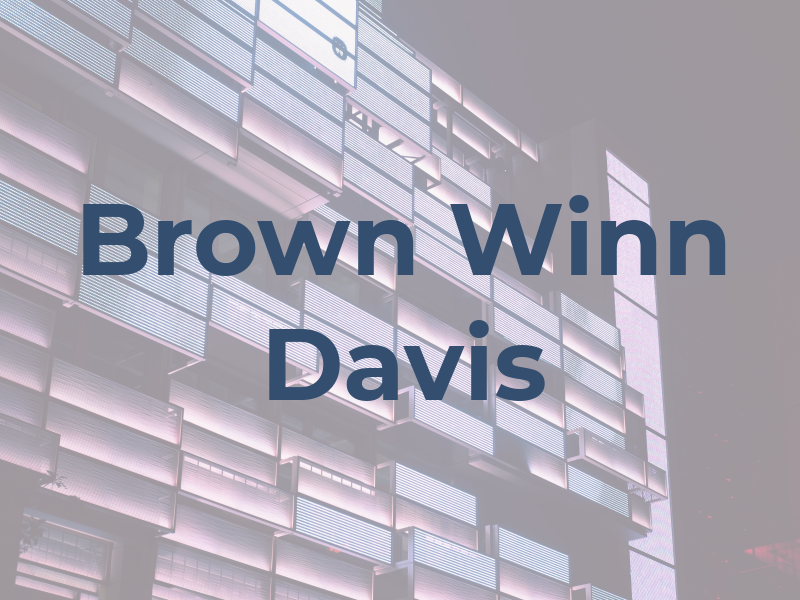 Brown Jr Winn Davis