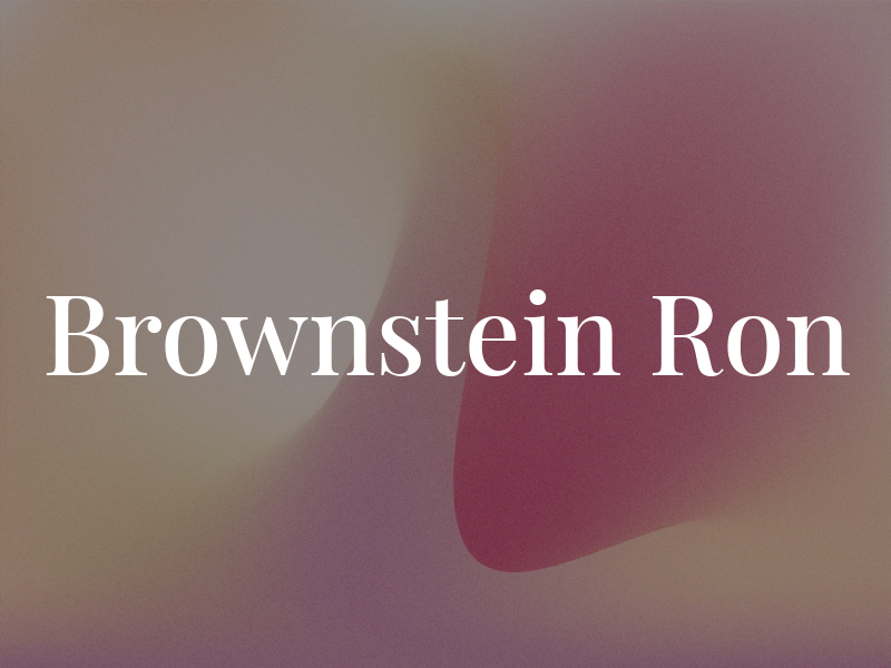 Brownstein Ron