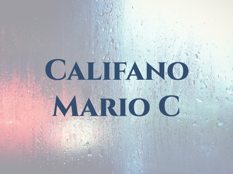 Califano Mario C