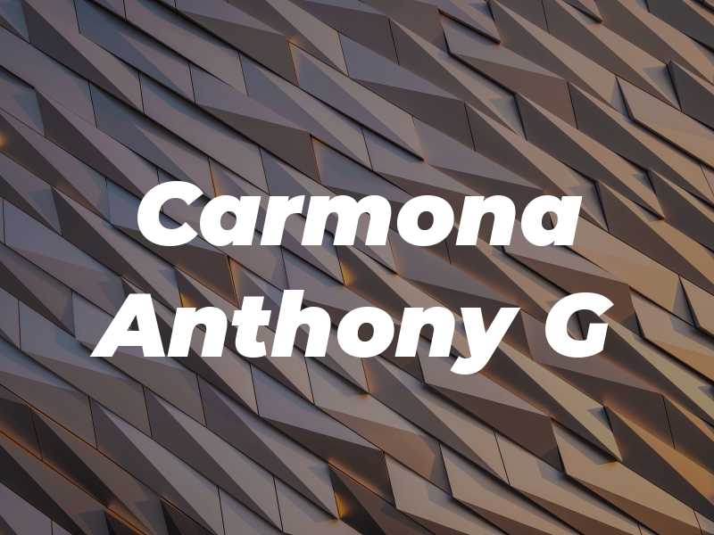 Carmona Anthony G