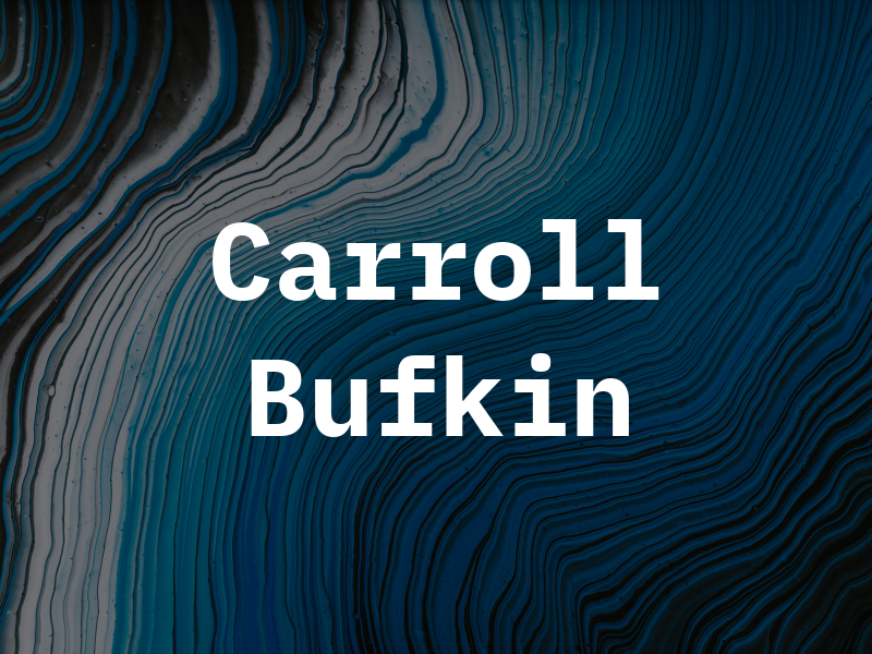 Carroll Bufkin