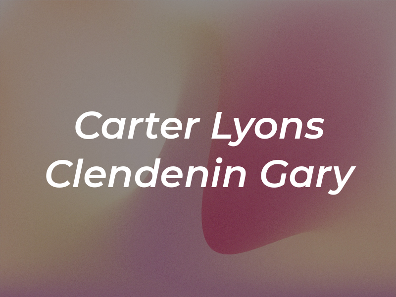 Carter & Lyons Pa: Clendenin Gary S