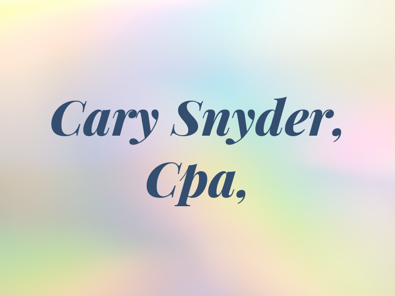 Cary A Snyder, Cpa, PS