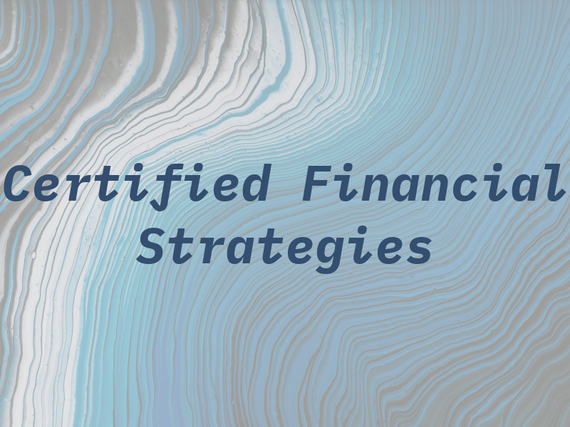Certified Financial Strategies