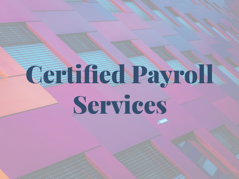 Certified Payroll Services