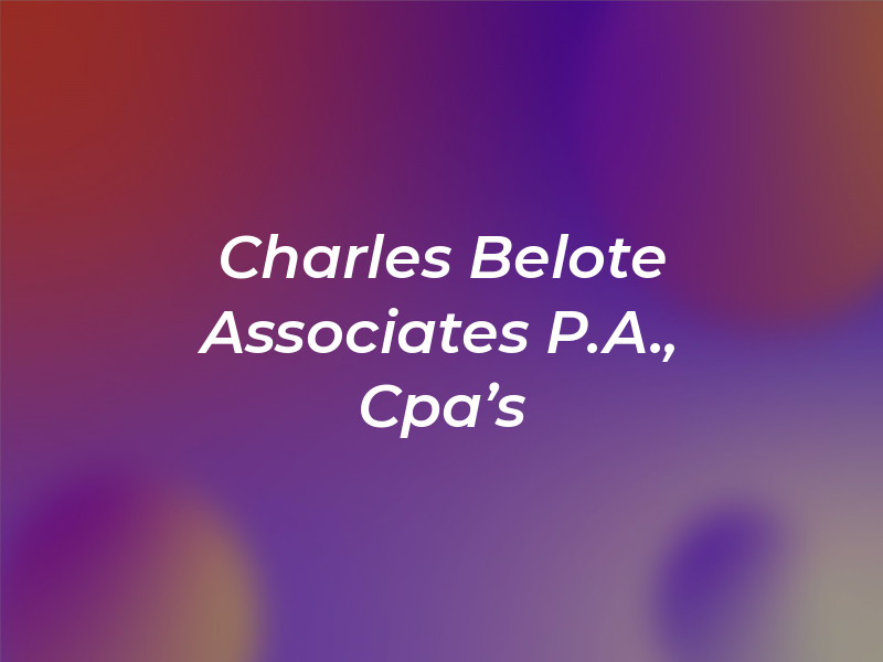 Charles L. Belote & Associates P.A., Cpa's