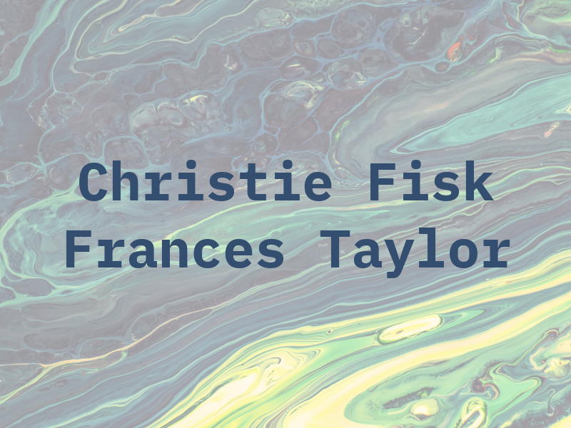 Christie Fisk and Frances Taylor